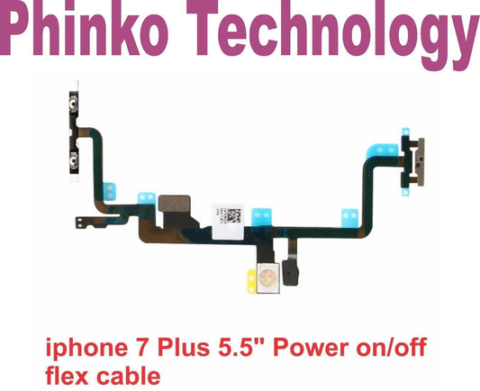 Power ON/Off Volume Mute Control Flex Cable Microphone Flash Len iPhone 7 Plus