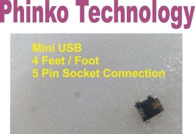 Mini USB Socket 4 feet 5 pin connection for Tablet Mobile phone Keyboard TYPE A