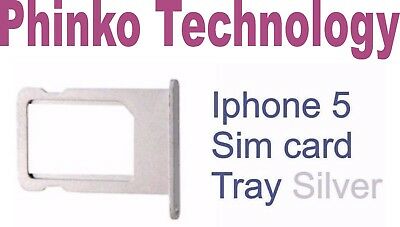 NEW iPhone 5 Silver Nano SIM Card Tray Replacement