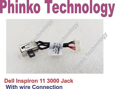 DC Power Jack with Wire Harness for Dell Inspiron 11 3000 Series 3147 3148