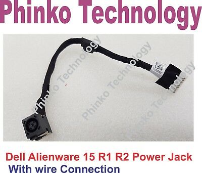 DC Power Jack Socket In Cable Harness For DELL Alienware 15 R1 R2 Series