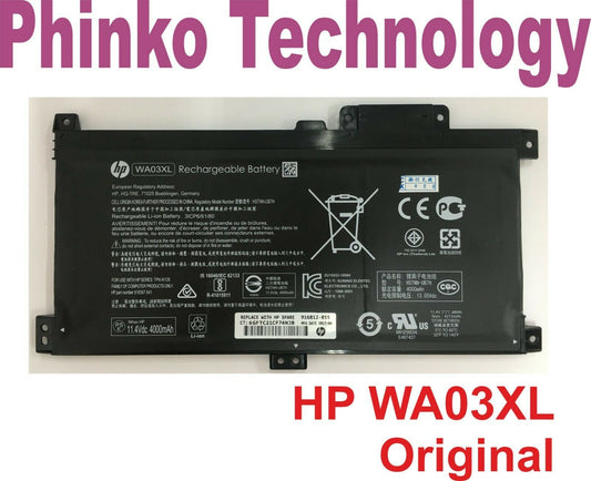 Original Battery for HP Pavilion x360 15-bk 15-br Series HSTNN-UB7H WA03XL