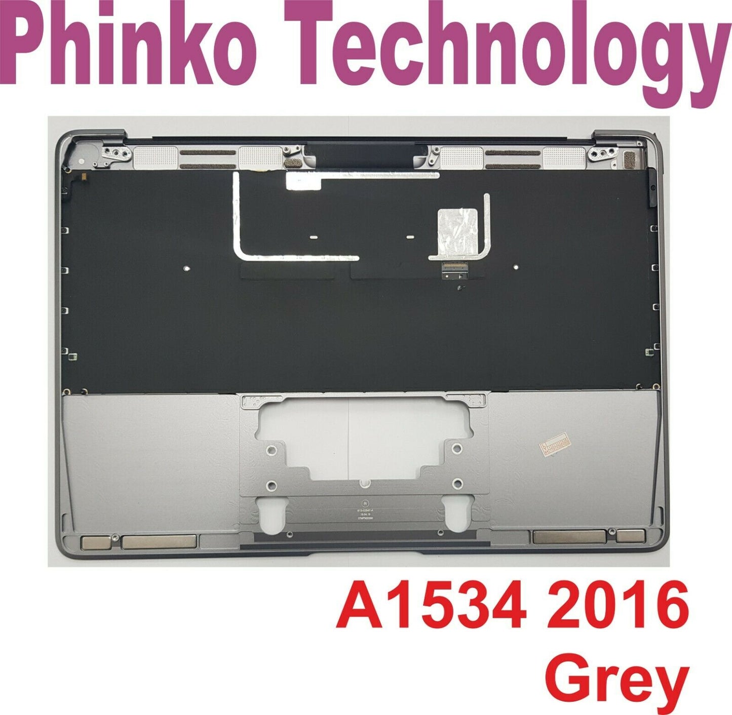 Macbook Retina 12" A1534 2016 2017 Top Case Palmrest Keyboard Grey 613-02547-A