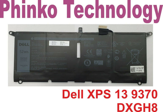 Genuine DXGH8 Battery for P82G P82G002 003 P113G P114G P115G P123G 52wh