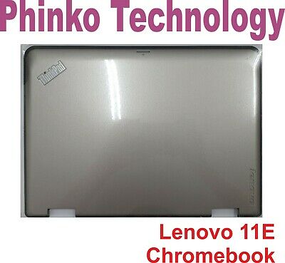 Laptop Back Cover Top Case Rear Lid Lenovo Yoga 11E Chromebook 00HW168 + Hinges