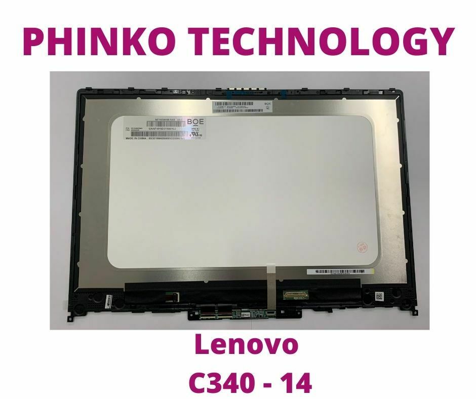 14.0 LCD HD Touch Screen Assembly for Lenovo C340-14 C340-14IWL 81N4 w/Bezel