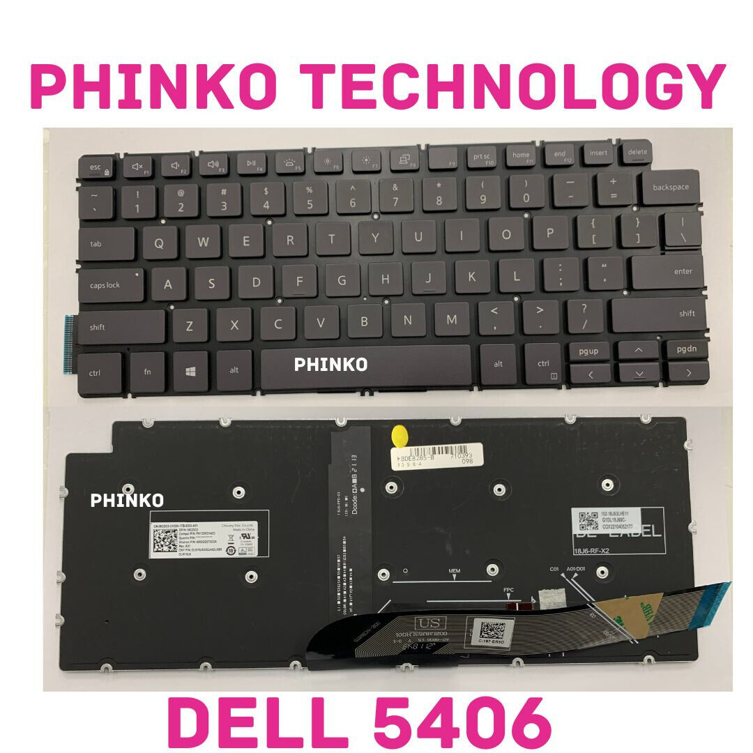 US Backlit keyboard for Dell Inspiron 7400 7306 7405 7506 P130G 2-in-1