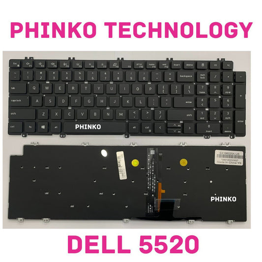 New Dell Latitude 5520 5521 Precision 3560 3561 Keyboard US Backlit N7N16 0N7N16