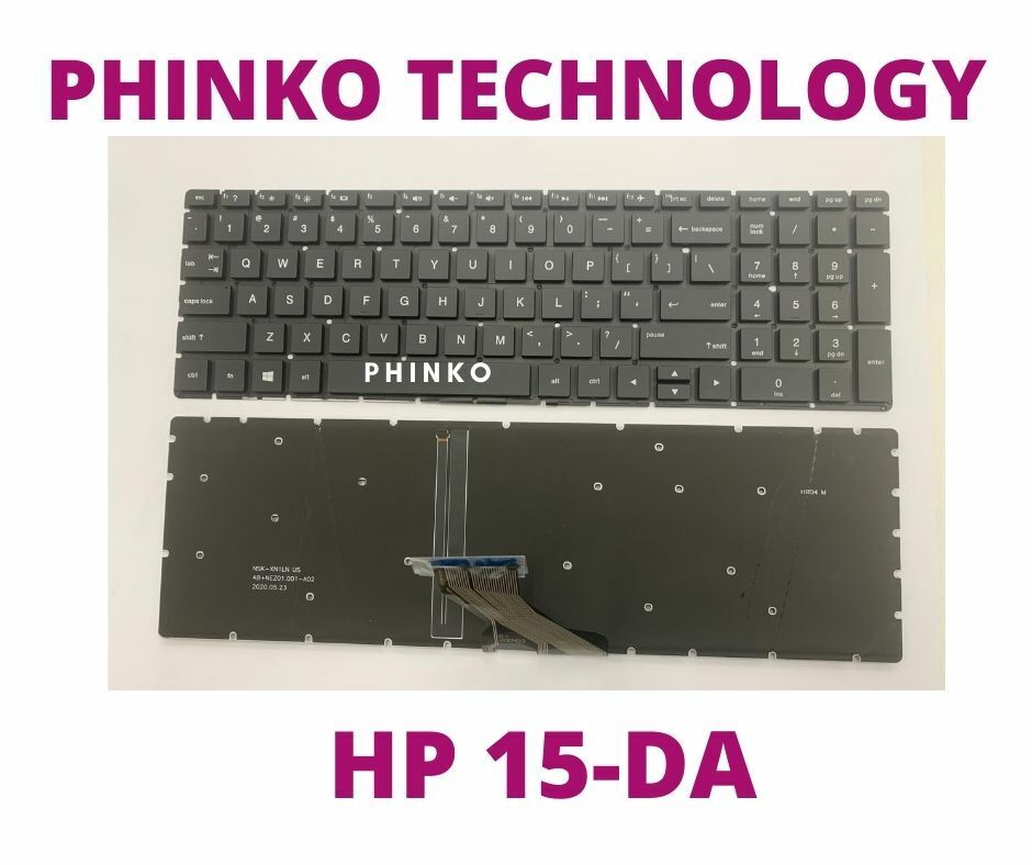 US Blacklit Keyboard for HP Pavilion 15-DA 15-DB 15-DF 15-CN 15-CW 15-DR Black