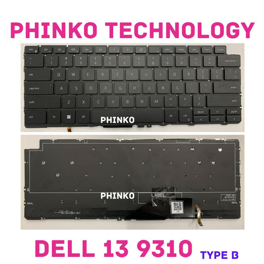 049R37 FOR DELL XPS 13 7390 9310 2-in-1 Black English without Backlight Keyboard
