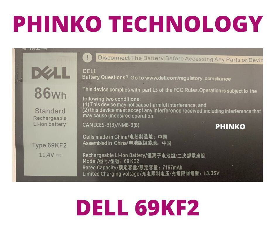 69KF2 8FCTC 86Wh Battery for Dell Alienware M15 M17 R3 P45E 2020 XPS 15 9500
